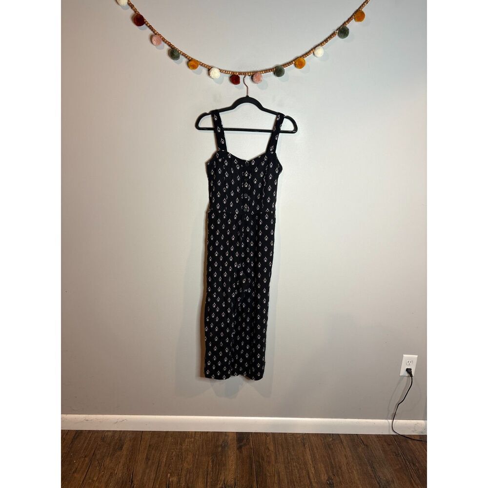 LOFT black patterned jumpsuit